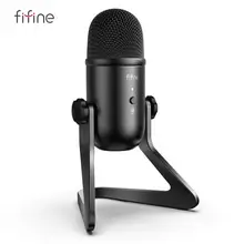 FIFINE USB Mikrofon für Aufnahme/Streaming/Gaming, professionelle mikrofon für PC, mic Kopfhörer Ausgang & Volumen Control-K678
