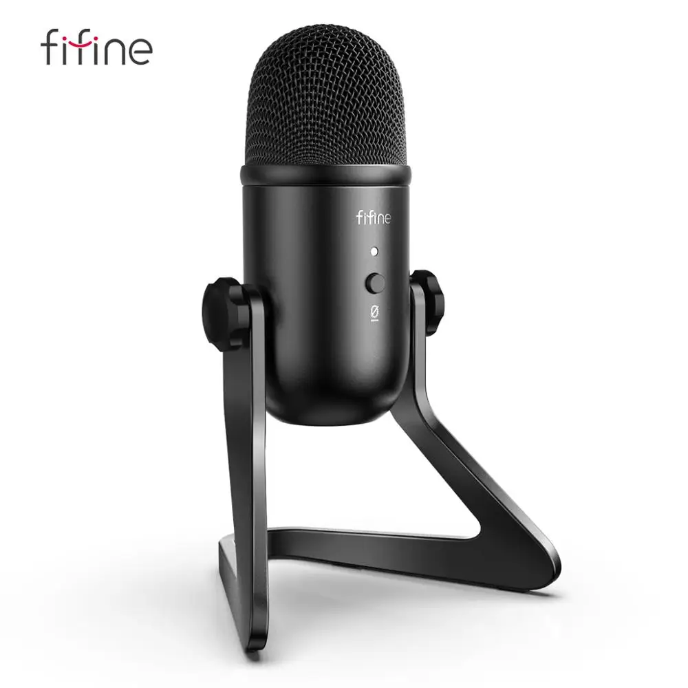 USB микрофон FIFINE для записи/потоковой передачи данных/игр профессиональный ПК