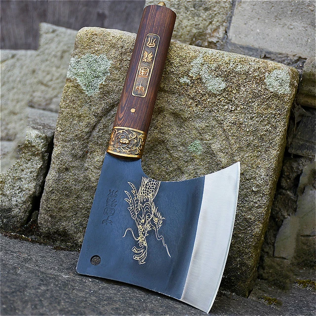  Meat cleaver, Kitchen bone chopping knife axe special bone  chopping knife Longquan ghost hand for pure hand forging big bone chopping  axe Cleaver Knife,BY KKZY (Color : G-cd137): Home & Kitchen