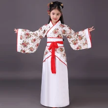 Детский традиционный костюм для китайских танцев, детское платье с длинными рукавами для девочек, детская одежда, Древний китайский стиль