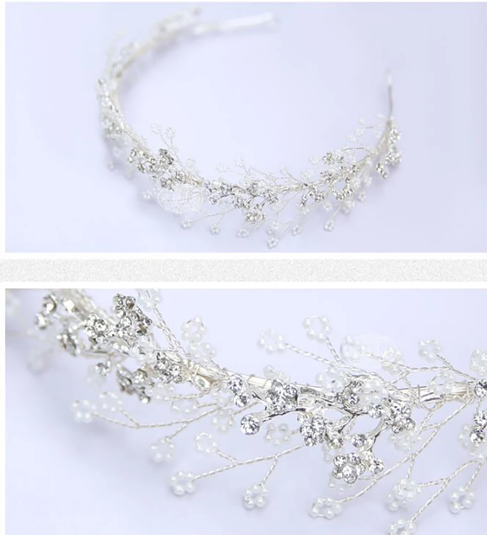 Fxmimior свадебное оголовье кристалл свадебный цветок головного убора дизайн головной убор для женщин