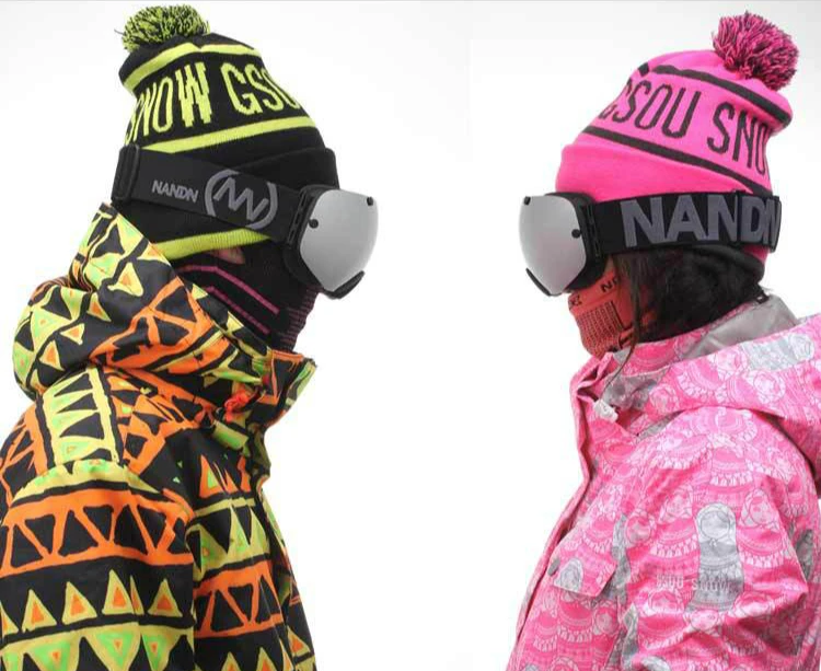 Профессиональные мужские и женские лыжные очки, двухслойные лыжные очки, большие сферические анти-туманные ветрозащитные очки для катания на лыжах и сноуборде