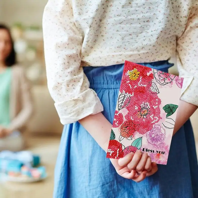 Алмазная картина сделай сам цветы поздравительная открытка подарок на день