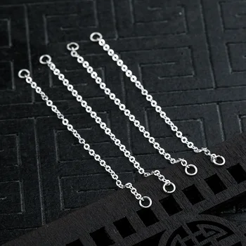 

100% 925 Sterling Silver Extension Chains 2 3 4 5 6 7 9 10cm Silver Connector Link Chain DIY Earring Jewelry Making Findings