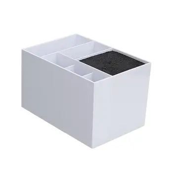 

Scissor Storage Box Anti-slip Base Durable 6 Slots Scissor Stand Barber Tools Socket Case Organizer for Home Salon Black White