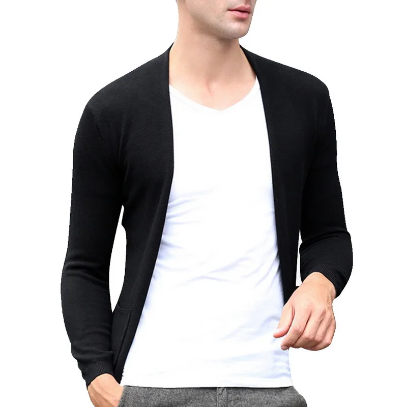 

Laamei 2019 New Spring Men Fashion Cardigan Sweater Colored Cartoon Printed V-Neck Sweater Male Cute Casual Sweaters Plus Size