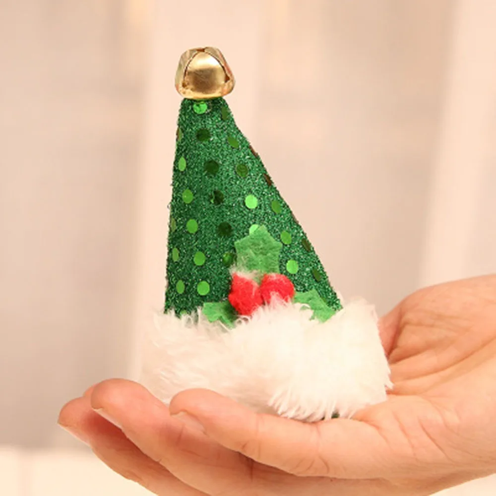 Рождественская заколка для волос Рождественская елка шляпа головные уборы аксессуары для волос для девочек детское украшение для вечеринки DIY материал - Цвет: 2