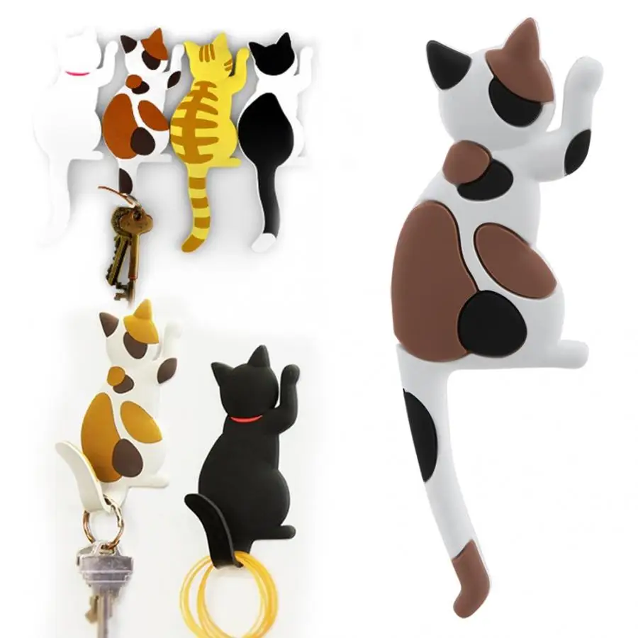 

6pcs/Set Fridge Magnets Cute Cat Magnet Button Cactus Refrigerator Message Sticker Home Decor Kitchen Access