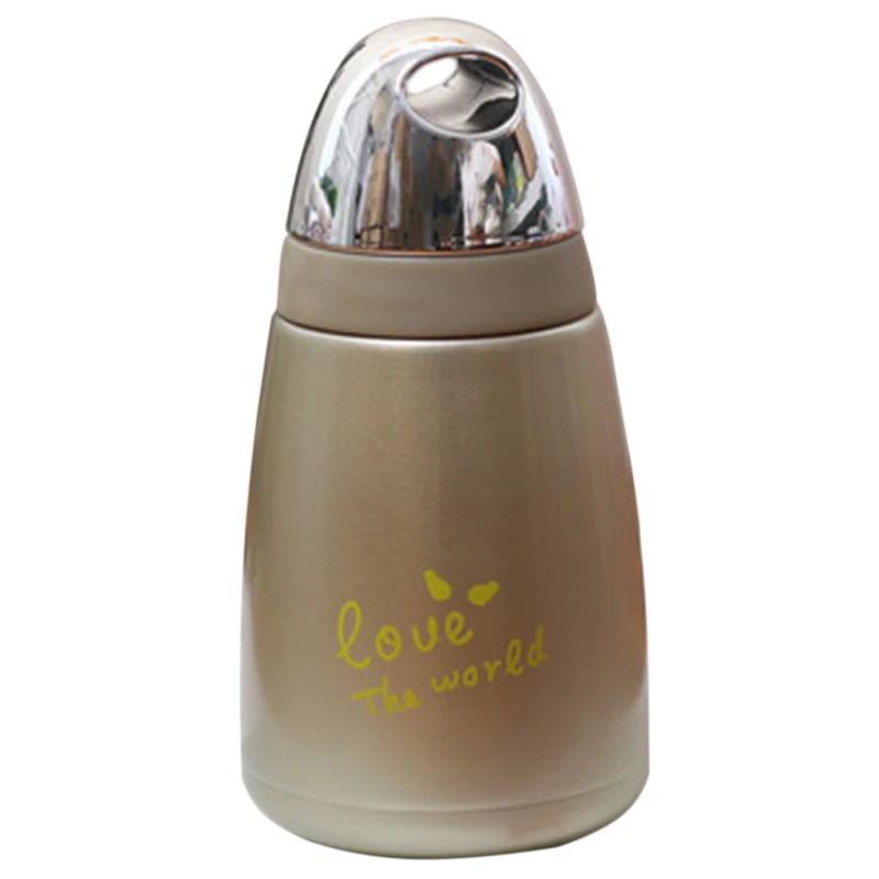 Yellow Brief Personality Vacuum Flask 304 Stainless Steel Thermo Mug Leak-Proof Students Portable Sports Leak-Proof Water Bottle - Цвет: Yellow