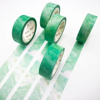 

Green Stone Washi Tape Set Masking Scrapbook Decorative Adhesive Paper Tape DIY Office Stationery 1PCS 8M