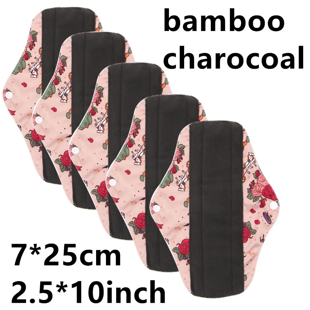

5pcs Washable Menstrual Pads Reusable Sanitary Napkin For Women Reusable Pads Washable Sanitary Female Towel Adult Diaper pant