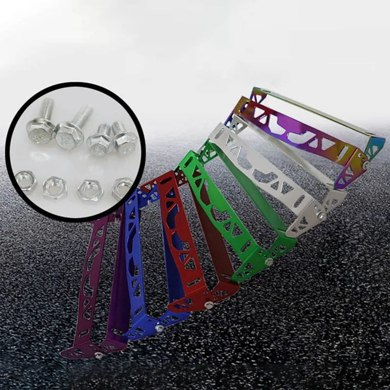 Универсальный алюминиевый автомобиль JDM Стайлинг номерного знака Рамка силовые Гонки рамки для автомобильного номера Рамка Держатель ярлыка аксессуар для автомобиля 1 шт