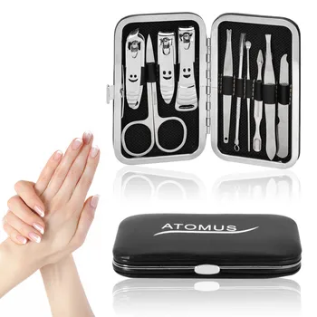 

10 Pcs/ Set Of Nail Scissors Set Stainless Steel Multi-function Nail Eyebrow Clip Scissors Pedicure Scorpion Nail Set Nail Tool