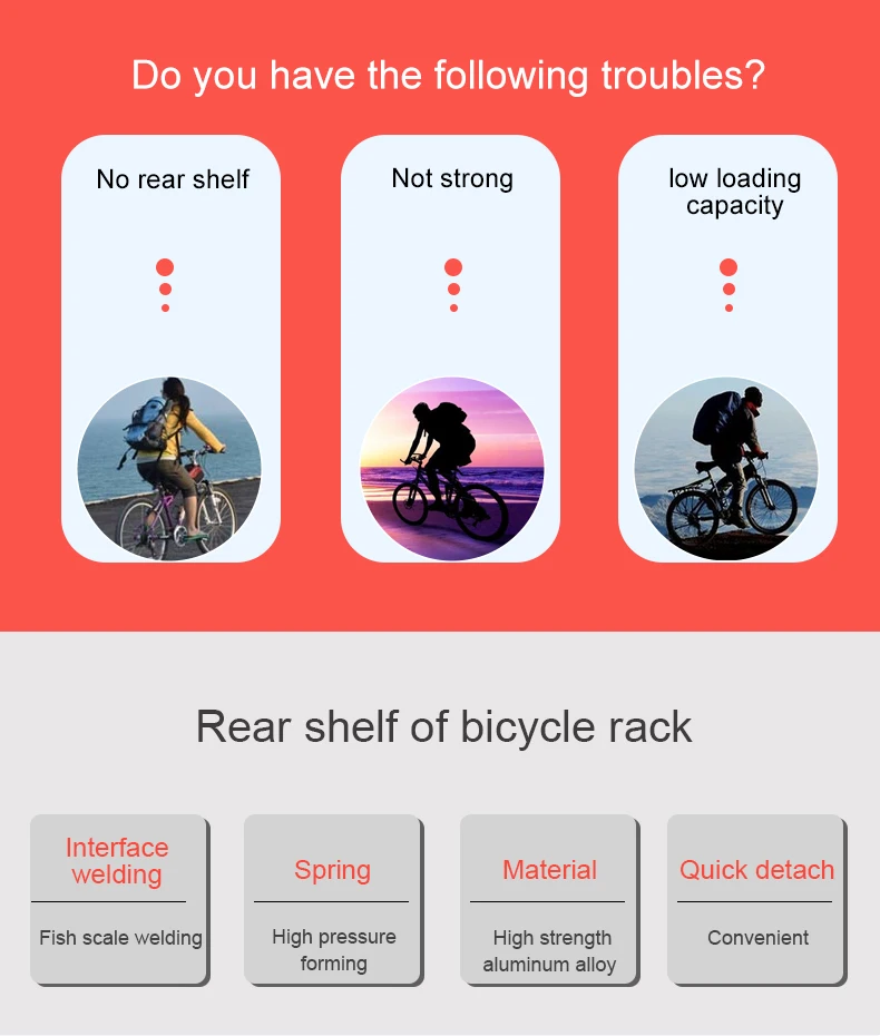 INBIKE алюминиевый сплав велосипедные стойки багаж грузовой велосипед стойки Soporte Bicicleta велосипед Горный Дорожный задняя стойка велосипеда установка компонент