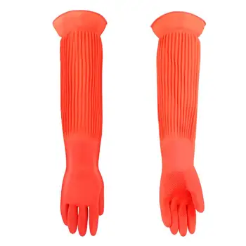 

1 Pair Lengthen Latex Gloves Aquarium Fish Tank Cleaning Gloves Thick Industrial Protective Gloves For Dish Clothes Washing