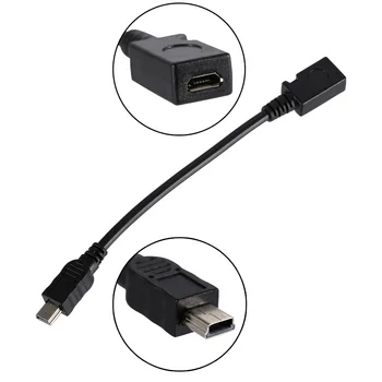 

USB 2.0 Mini 5-Pin Male to Micro Female Adapter Cable 15cm PUO88