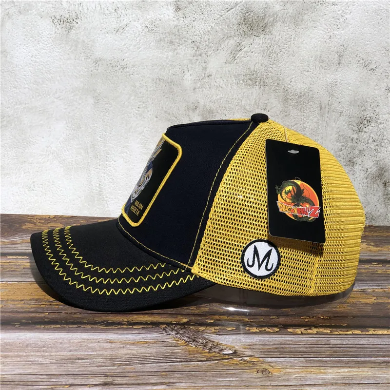 Новая брендовая Кепка Dragon Ball Z VEGETA Snapback Trucker Dad Hat Мужская и женская кепка в стиле панк, хип-хоп, регулируемая косточка, сетчатая Кепка, Прямая поставка