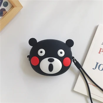 

Q UNCLE Girls Purse Silica Gel Purse Cartoon Chain Coin Purse Kawaii Wallet Crossbody Bags Key Earphone Storage Bag Pouch