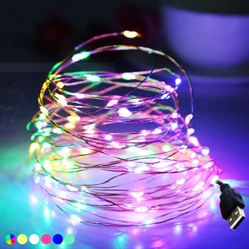 

LED String Lights 10M 5M USB Waterproof Copper Wire Fairy Lights for Christmas Wedding Decoration Party with 1/5/10/20M