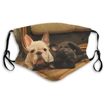 

Cute French Bulldog Graphics Print Mouth Masks With Filter Washable And Reusable Anti Dust Breathable Mask With Adjustable Ear