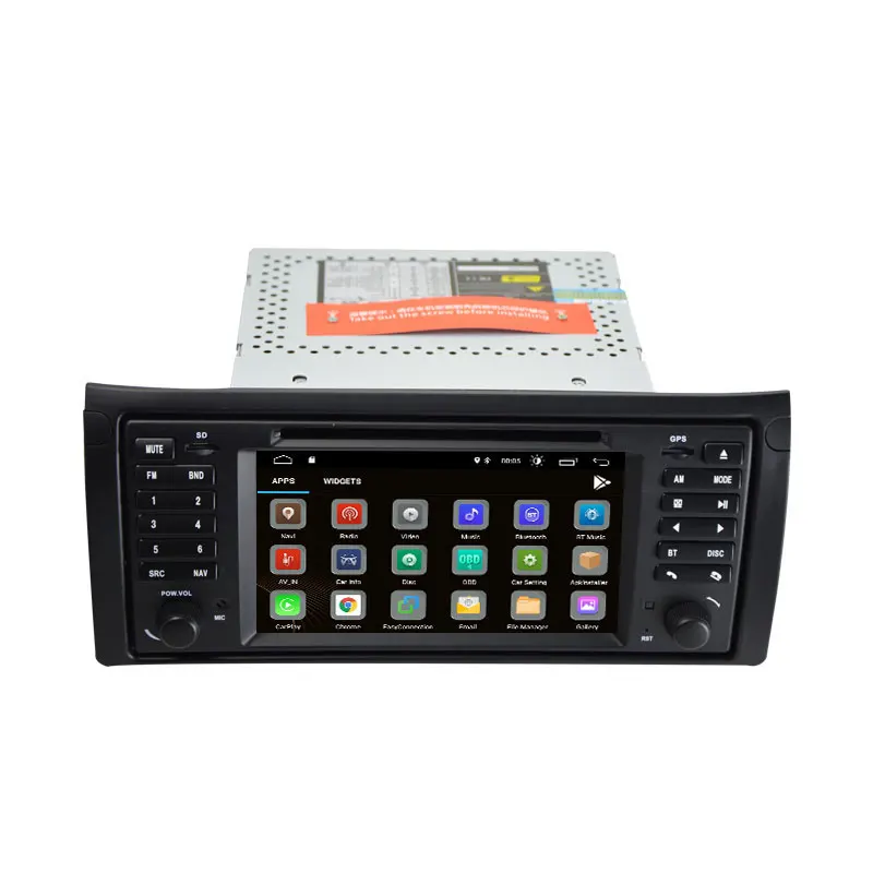 Cheap CarExc 1 Din Android 9.0 Multimedia Support Wireless CarPlay GPS Navigation Radio Car DVD Player for bmw e39 e53 x5 M5 520i 525i 3