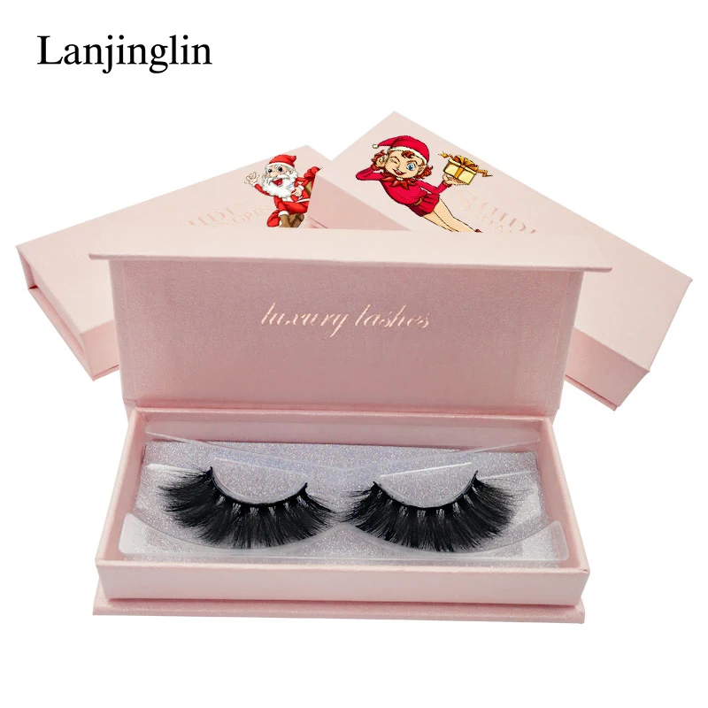 LANJINGLIN, 1 пара, полосы, ресницы, 3d норковые накладные ресницы, макияж, натуральные длинные накладные ресницы, толстые норковые ресницы, удлинение