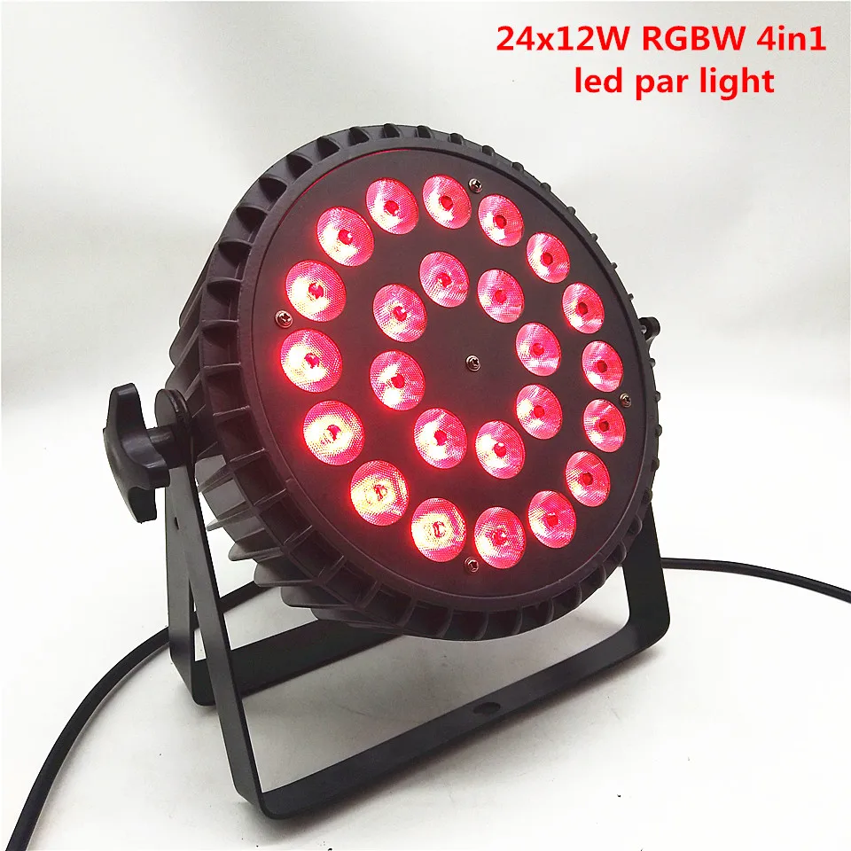 4 шт./24x12 Вт RGBW в 1 LED Par свет DMX512 сценический цветная панель KTV бальный бар частная