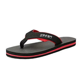 

High quality Big Size Non-slip Flip Flops Men Summer Beach Slippers Men 2020 Fashion Breathable Casual Men Slippers Black