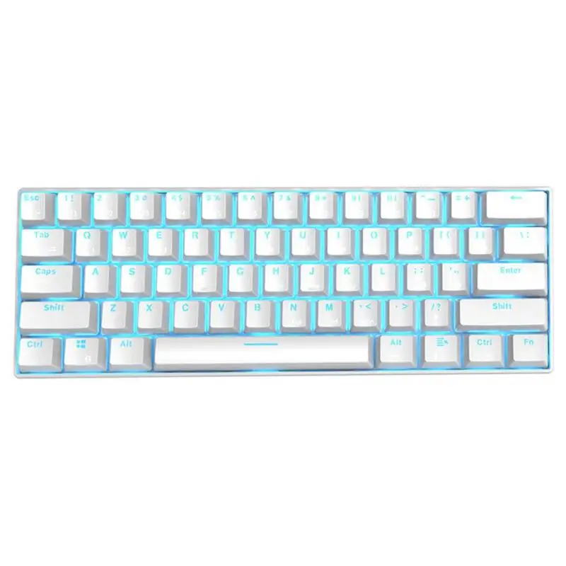 RK61 Wireless Bluetooth Mechanical Gaming Keyboards Slim 61 Keys RGB Single LED Backlit Backlight for Android/Windows/iOS