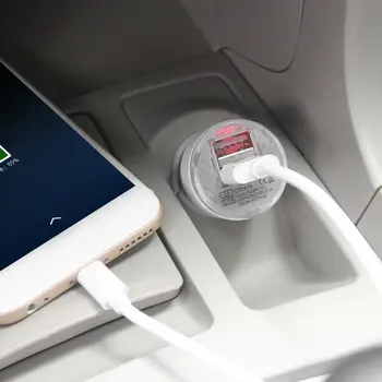 

Universal Mini Vehicle 12V 24V DC Dual 2 Port USB Car Power Charger Adapter for iPad2 3 For iPhone4 4S For iPod MP3 Tablet