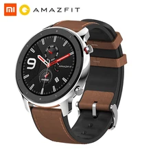 Amazfit GTR 47mm Smart Watch 5ATM Waterproof Smartwatch 24Days Battery GPS Music Control Leather Silicon Strap