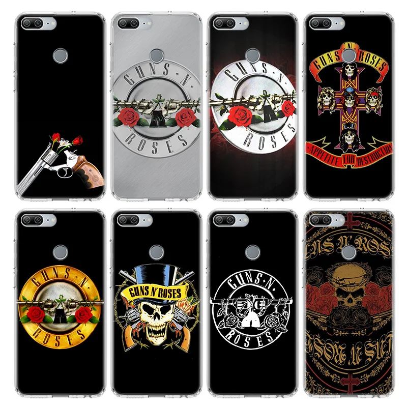 Чехол guns n roses для Huawei Honor 10 9 20 Lite 9X 8X 8A Pro 7A 7X Y5 Y6 Y7 Y9 2019 V20 V30 мягкий чехол телефона |
