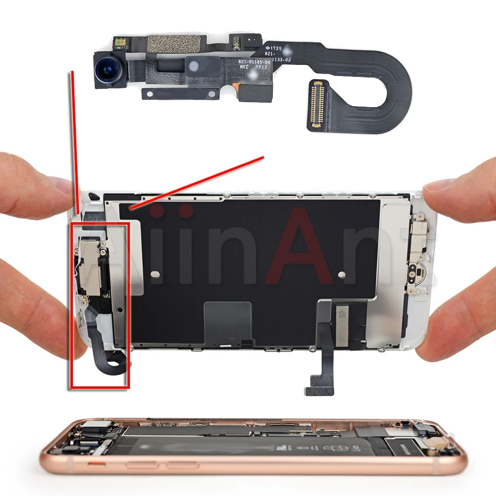 Светильник для iPhone 7, 8 Plus, датчик приближения, маленькая фронтальная камера, гибкий кабель для iPhone X, Xr, Xs, Max, 7G, 8G, фронтальная камера, Flex