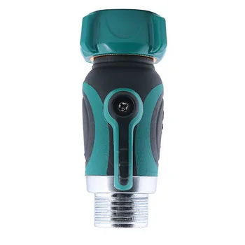 

Garden Hose Shut Off Valve Shutoff Adapter Fits 3/4” Hoses Irrigation Hose Pipe Valve with Quick Connector Agriculture Garden