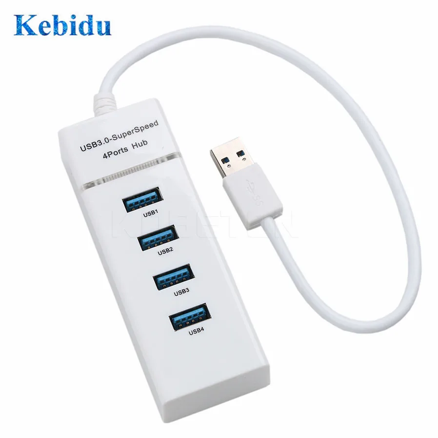 KEBIDU лидер продаж 4 портовый концентратор USB 3 0 разъем зарядка для настольного ПК