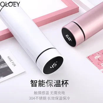 

LED Thermos Bottle Thermos Bottle Temperature Display Smart Stainless Steel Vacuum Water Bottle Coffee Thermos Mugs Custom Logo