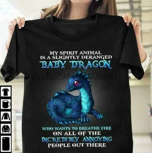 Mi Esp ritu Animal Es Un Poco Loco Beb Drag n De Los Hombres Camiseta De Algod n S 6XL 