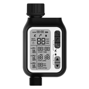 

Waterproof Home Garden Water Timer With Rain Sensor Automatic Irrigation Device Adjustable Tool LCD Screen Lawn Outdoor