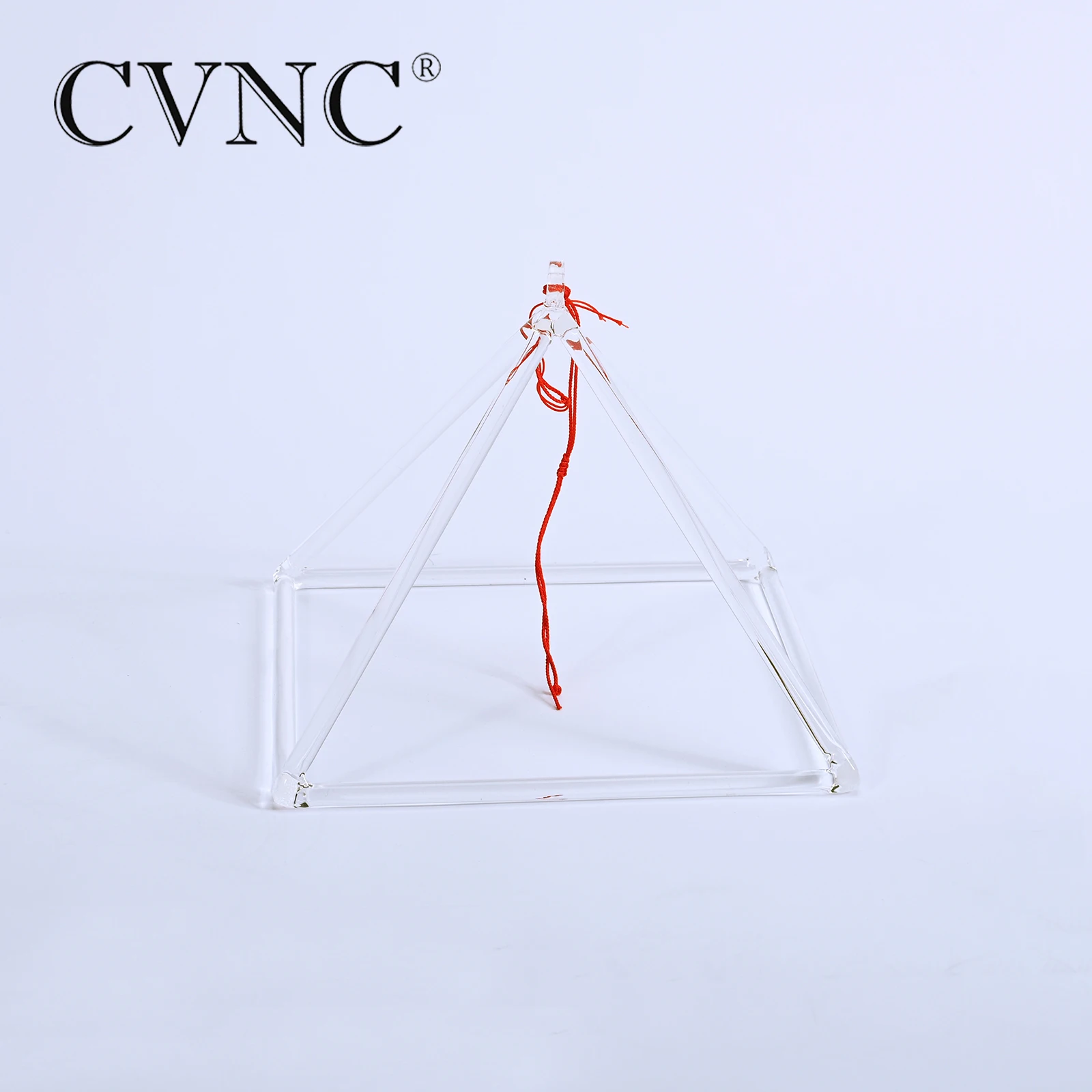 CVNC " чакра прозрачная кварцевая Поющая Пирамида с холщовой сумкой