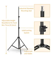 Photo Studio 4pc LED 15W Softbox Kit Photographic Lighting Kit Camera Photo Accessories 1pc Light Stand 1pc Softbox for Shooting - Image 5