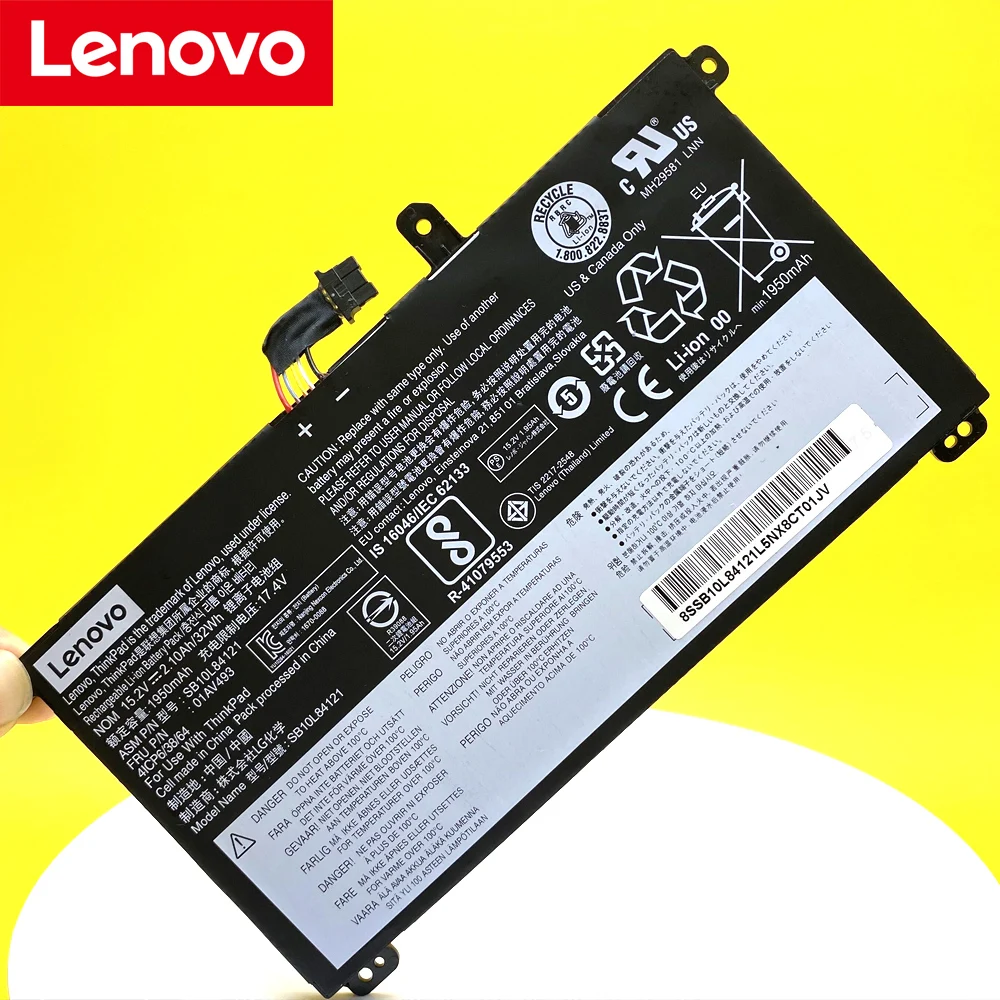 Nova Bateria Original para Lenovo Thinkpad T570 T580 P51s P52s Sb10l84121 01av493 00ur890 00ur891 00ur892 - Imagem 3