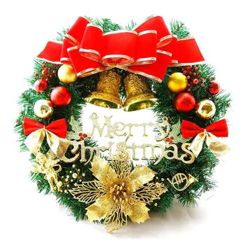 

Christmas Decoration Wreath 30cm Christmas Wreath Door Hanging Christmas Gifts Christmas Vine Ring PVC Christmas Wreath