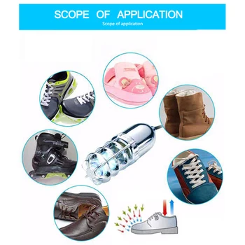 

Shoes Boot UV Sterilizer Dryer Warmer Deodorizer Dehumidify Sanitizer Ultraviolet Ozone Sterilization With Reset Switch