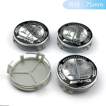 

4pcs 75mm For Mercedes benz AMG A B R G Class GLK GLA C200 E200 s350 s300 Apple tree car tire wheel center cover car hubcap