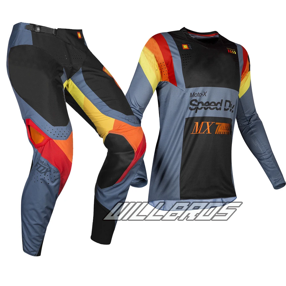 

2019 NAUGHTY FOX MX 360 Murc Jersey Pants Motocross Dirt bike ATV Off Road Racing Mens Light Grey Gear Set Protective suit