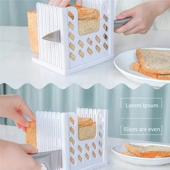 

4YANG Bread Slicer Cutter Mold Toast Loaf Sandwich Cutting Slicing Maker Guide Kitchen Tool