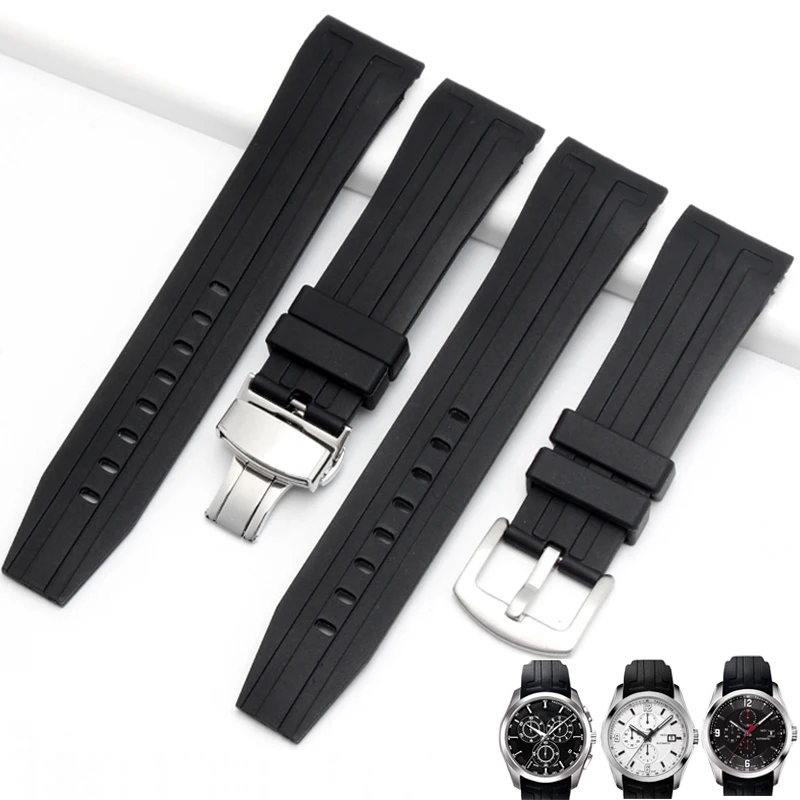 Ремешок силиконовый для Tissot T055 T055427A PRC 200 T035.617 резиновый мужской браслет наручных
