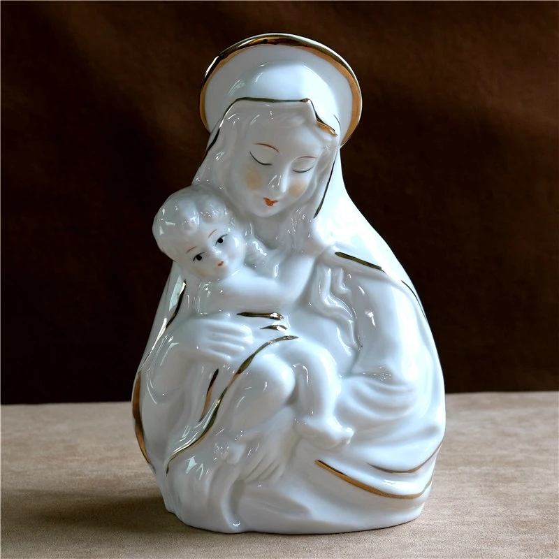 Фарфоровая статуэтка Богородицы Девы Марии ручной работы|arts and crafts|art ladyart decor |