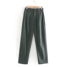 RR прямые складывающиеся брюки женские модные повседневные свободные однотонные брюки женские элегантные брюки с карманами на молнии женские брюки JG