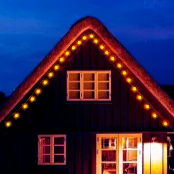 

New IP65 Solar Powered Patio Lights G40 Globe Party Christmas String Light 25Clear Vintage Bulbs Decorative Outdoor Backyard